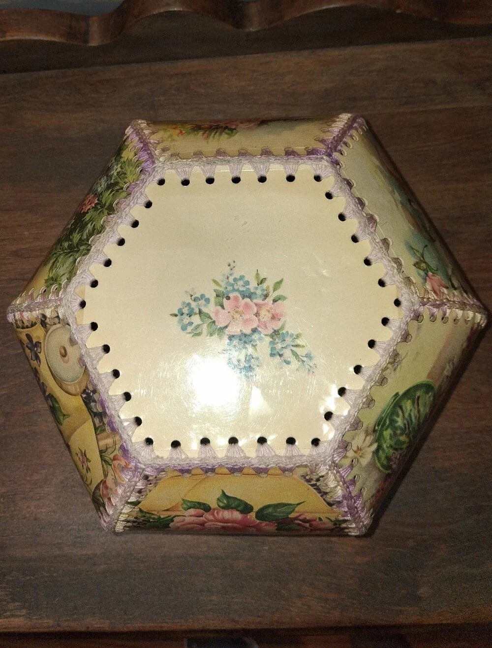 Vintage Sewing/Notions Box 1950s Cottagecore